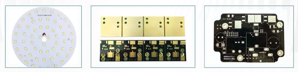 Laser-cut round LED aluminum board, copper substrate panel and black MCPCB